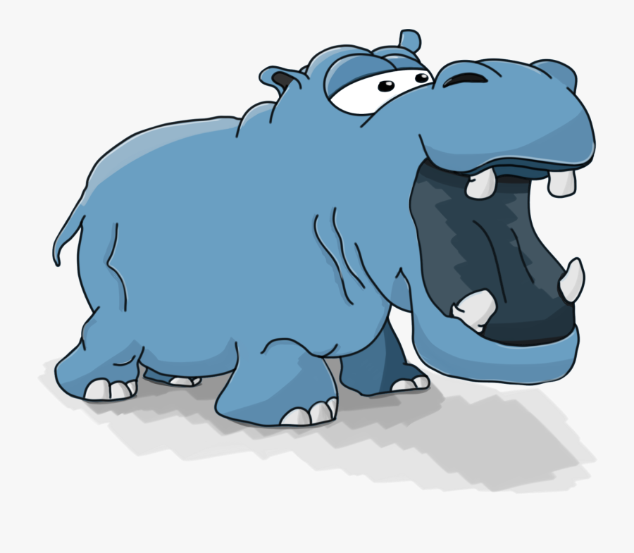 Hippo, Animals, Funny, Cartoon - Gambar Kuda Nil Kartun, Transparent Clipart