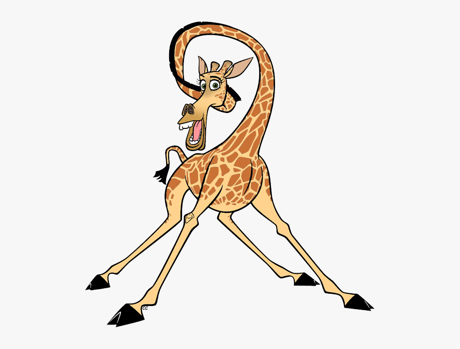 Cartoon Giraffe From Madagascar, Transparent Clipart