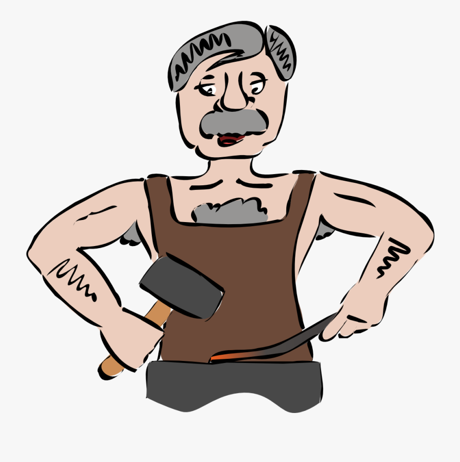 Industrial Worker Ironsmith Free - Blacksmith Clipart, Transparent Clipart