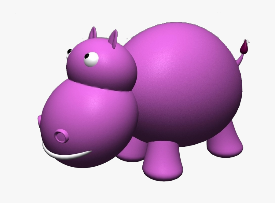 Clip Art Purple Hippo Cartoon - Cartoon, Transparent Clipart