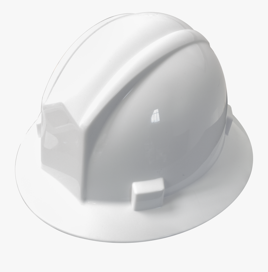 White Full Brim Hard Hat W/ratchet - Transparent White Hard Hat Png, Transparent Clipart