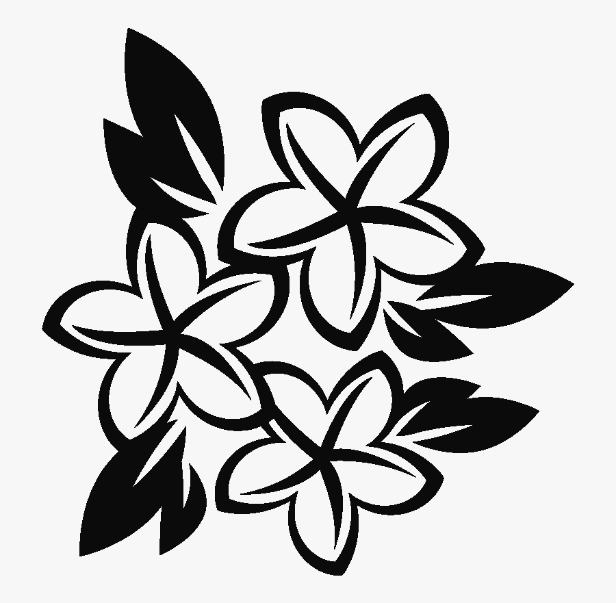 Sticker 3 Fleurs Plumeria Ambiance Sticker Ros Car - Sticker, Transparent Clipart