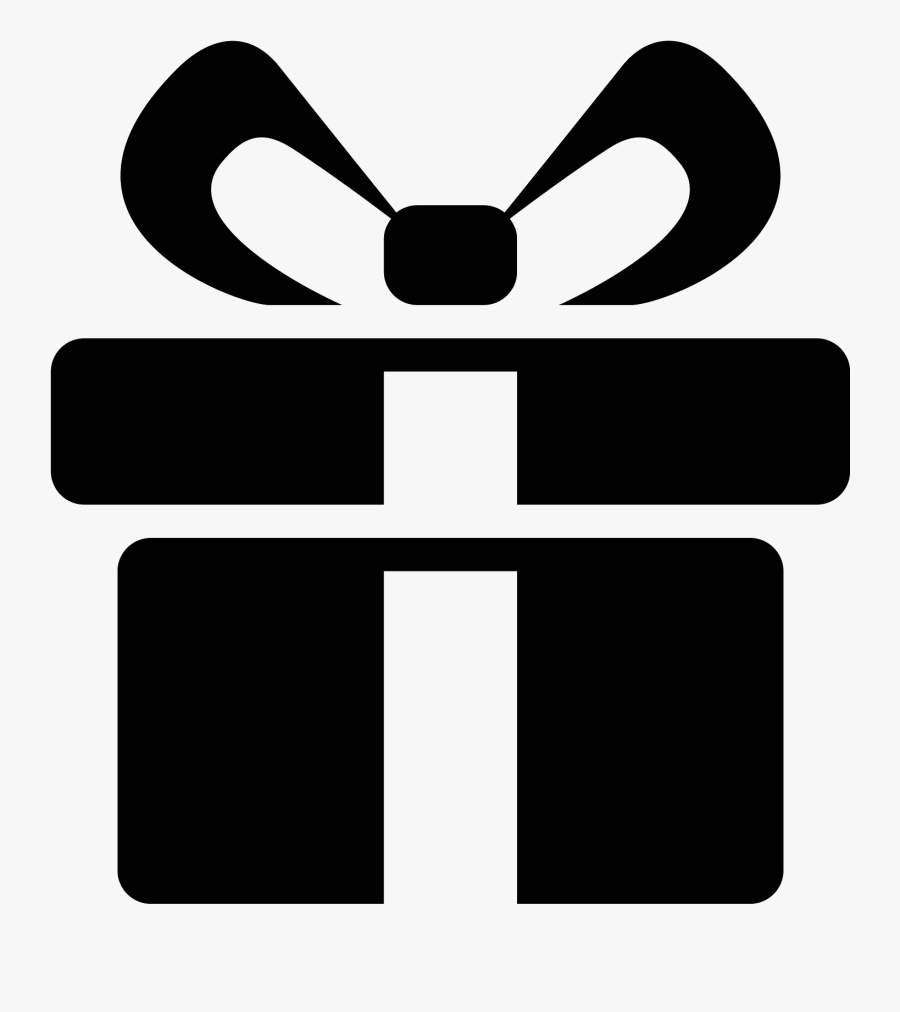 Gift Icon - Gift Icon Black And White, Transparent Clipart