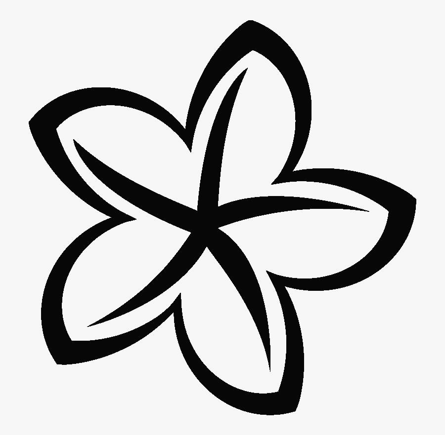 Sticker Simple Plumeria Fleur, Transparent Clipart