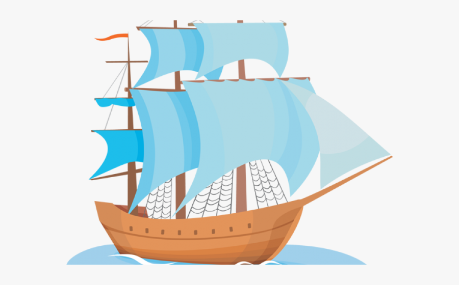 Mayflower Clipart Voyage - Ship Sailing Clipart, Transparent Clipart