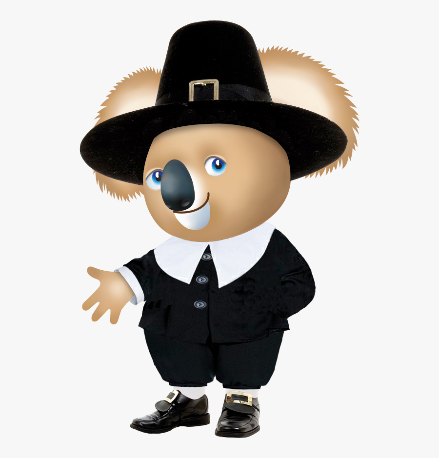 Kenny The Pilgrim Getting Out Of The Mayflower - Mascot, Transparent Clipart