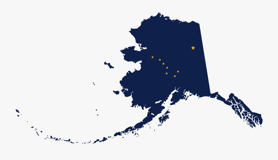 Flag Map Of Alaska - Nenana River Alaska Map, Transparent Clipart