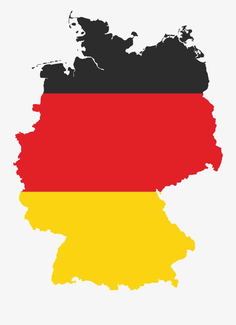 Map German Of Flag States Berlin Germany Clipart - Germany With German Flag, Transparent Clipart