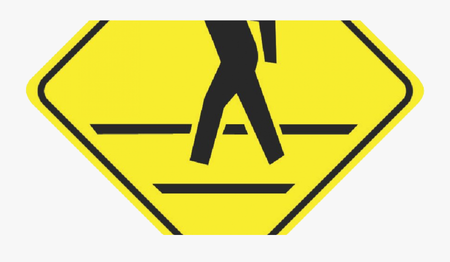 Pedestrian Crosswalk Sign Clipart , Png Download - Does The Sign With A Person Walking Mean, Transparent Clipart