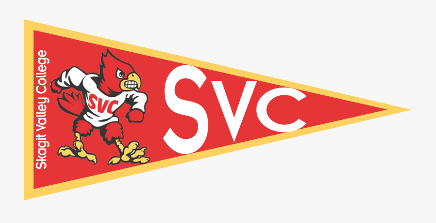 Skagit Valley College Pennant Gear Up - Skagit Valley College Cardinal, Transparent Clipart