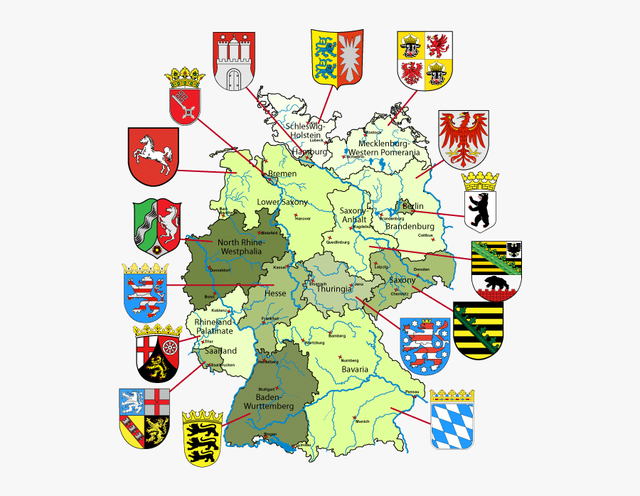 State Map Germany - Map Of Germany Castles, Transparent Clipart