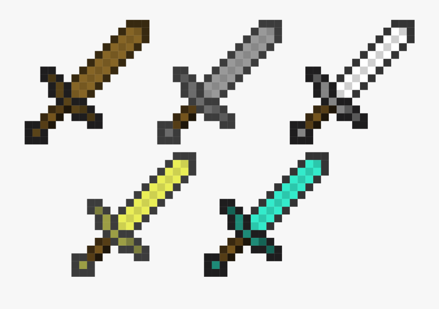 Clip Art Pictures Of Minecraft Swords - Minecraft Iron Sword Png, Transparent Clipart
