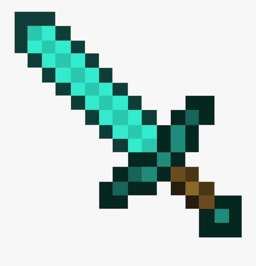 Sword Minecraft - Minecraft Diamond Sword Png, Transparent Clipart