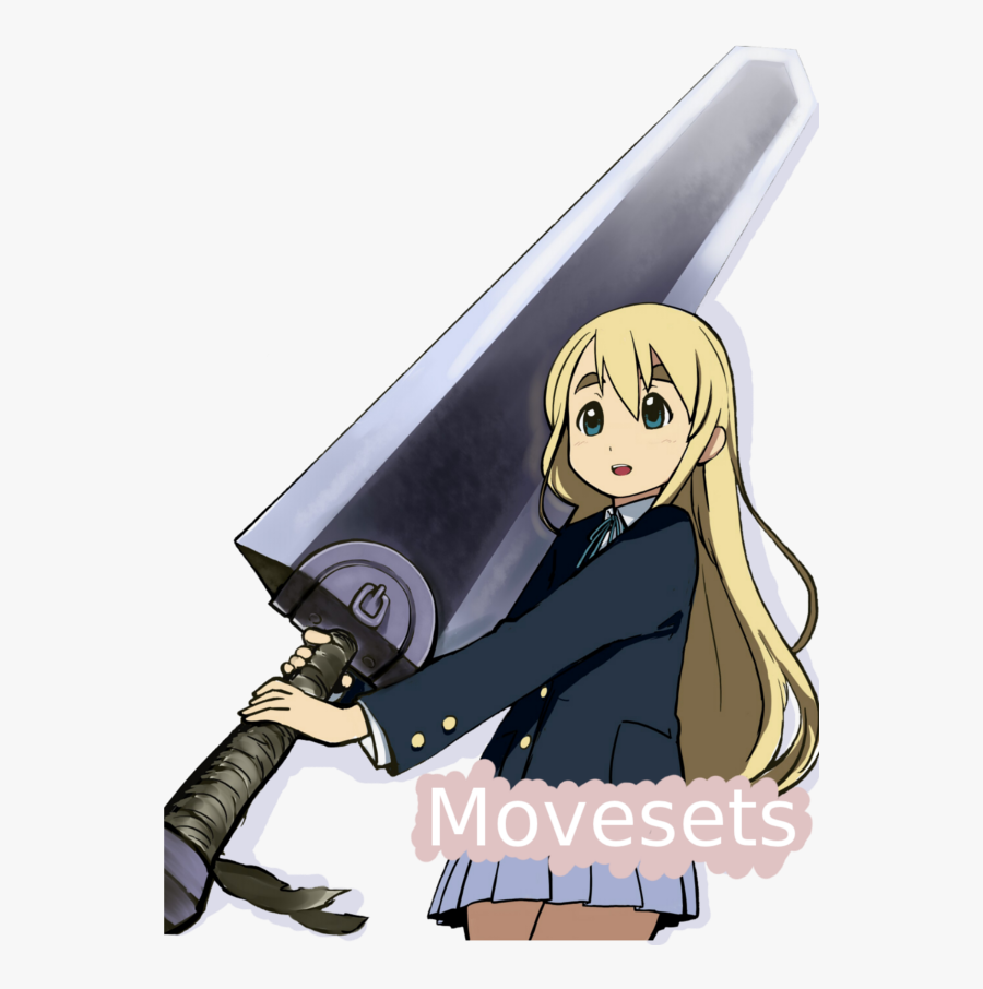 Swords Clipart Greatsword - Anime Girl With Giant Sword, Transparent Clipart