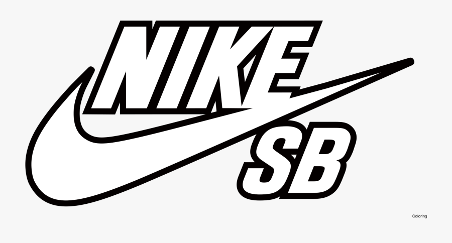 Nike Logo Clipart Nike Swoosh - Nike Shoes For Colouring, Transparent Clipart