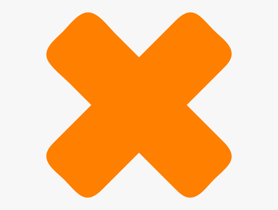 Multiplication Sign Clip Art - Orange Multiplication Sign, Transparent Clipart