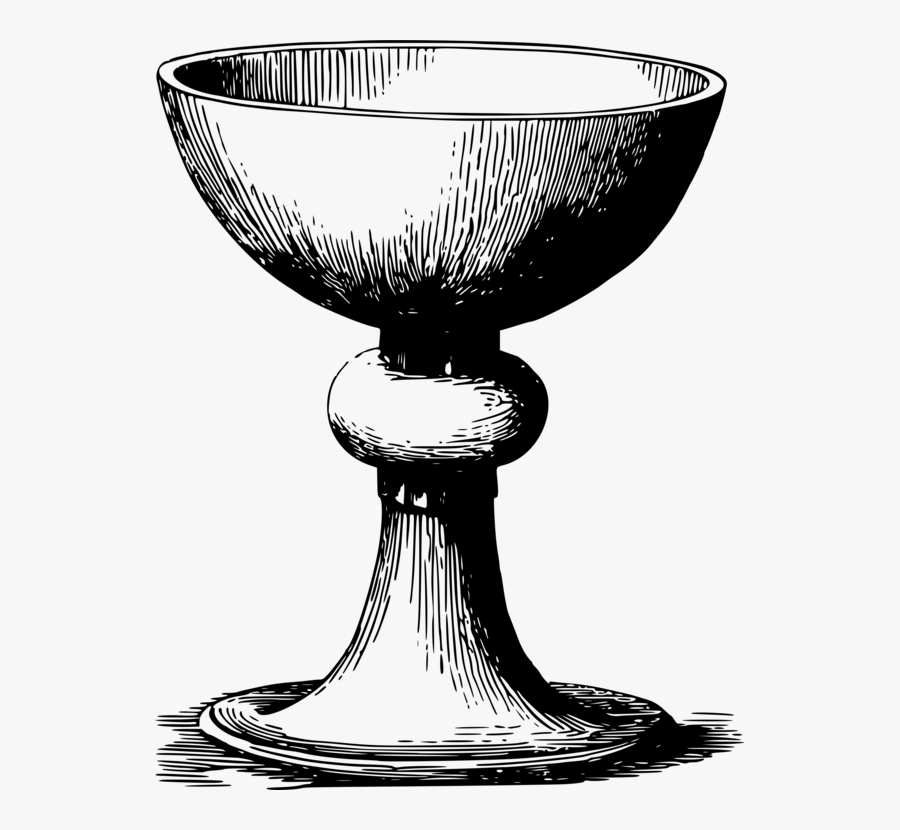Champagne Stemware,monochrome Photography,chalice - Cup Of Wine Drawing