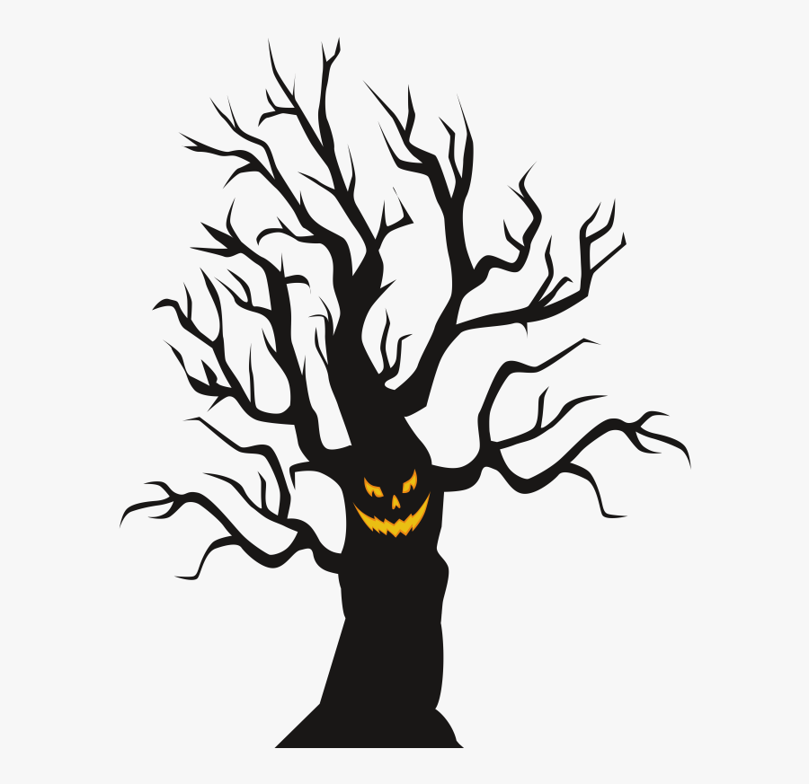 Spooky Tree Clip Art, Transparent Clipart