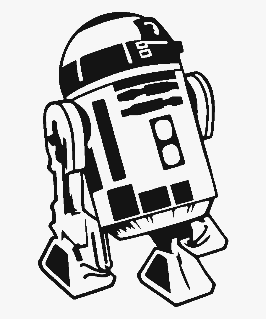 R2-d2 Xbox 360 May Be In The Works - Star Wars R2d2 Black And White, Transparent Clipart