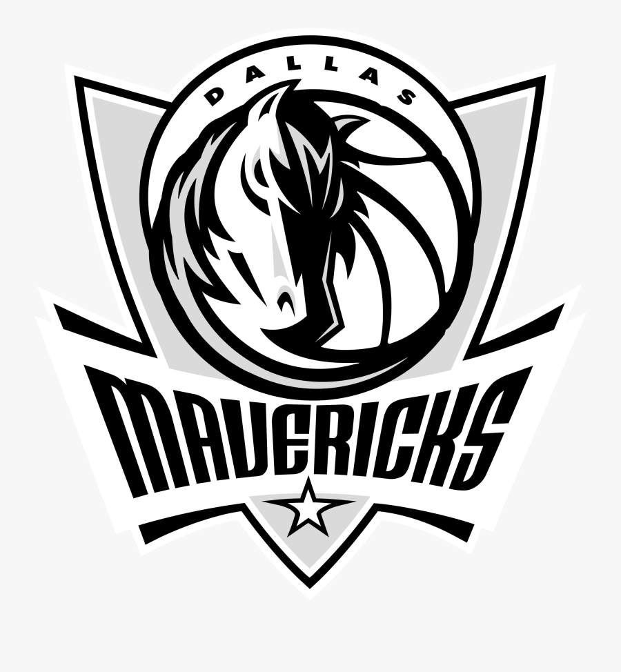 Dallas Cowboys Clipart Black And White - Dallas Mavericks Nba Logo, Transparent Clipart