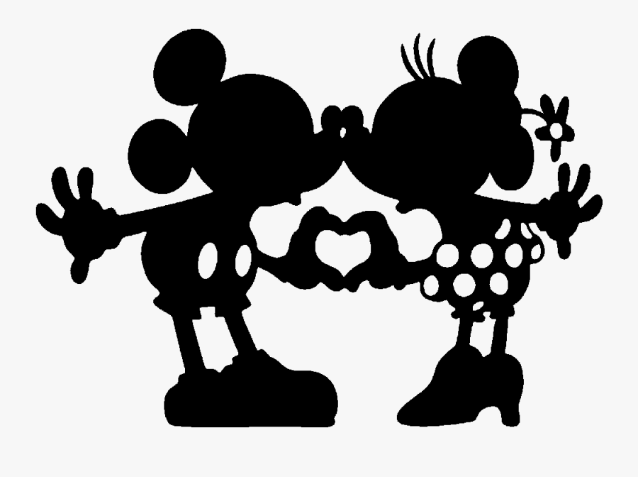 Minnie Mouse Mickey Mouse Silhouette Drawing The Walt - Mickey And Minnie Silhouette, Transparent Clipart