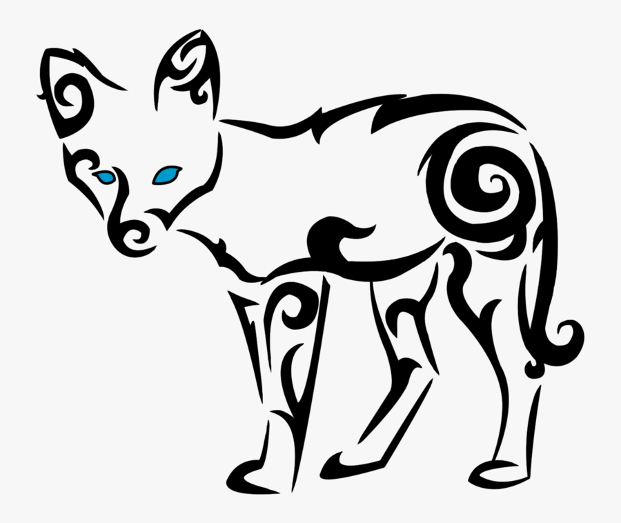 Fox Clipart Hurt - Tattoo Red And Black Easy, Transparent Clipart