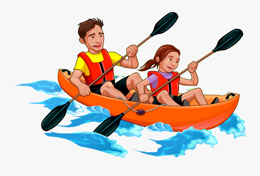 Rafting Transparent Png - Father Daughter Kayak, Transparent Clipart