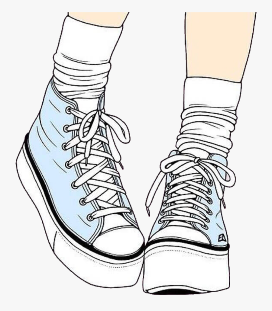 Tumblr Clipart Converse - Shoes Drawing , Free Transparent Clipart