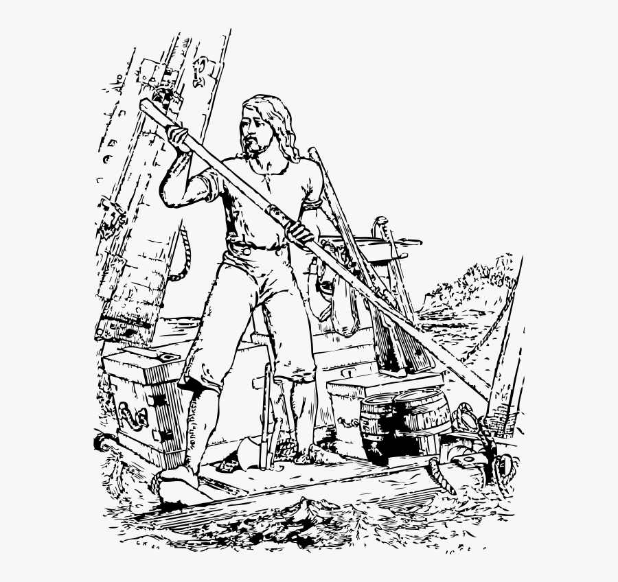 Robinson Crusoe - Robinson Crusoe Coloring Pages, Transparent Clipart