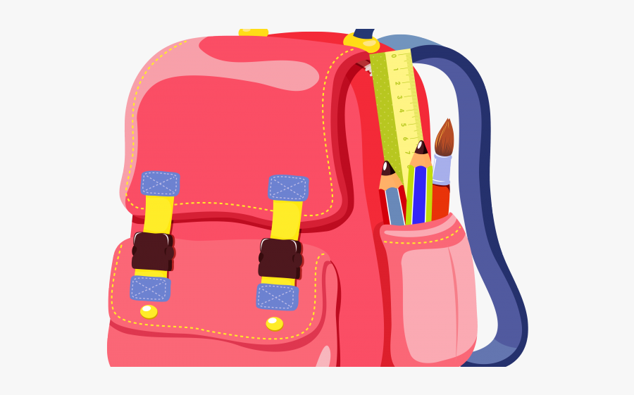 Book Bag Cliparts - School Bag Clipart Png, Transparent Clipart