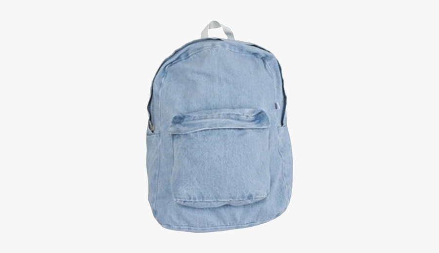 #backpack #jean #blue #baby Blue #sky Blue #light Blue - Aesthetic Backpack Png, Transparent Clipart