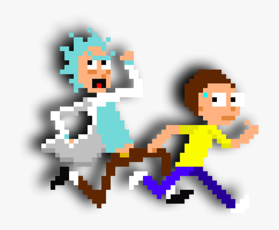Rick And Morty Pixelart By Dondamino - Rick And Morty Pixelated, Transparent Clipart