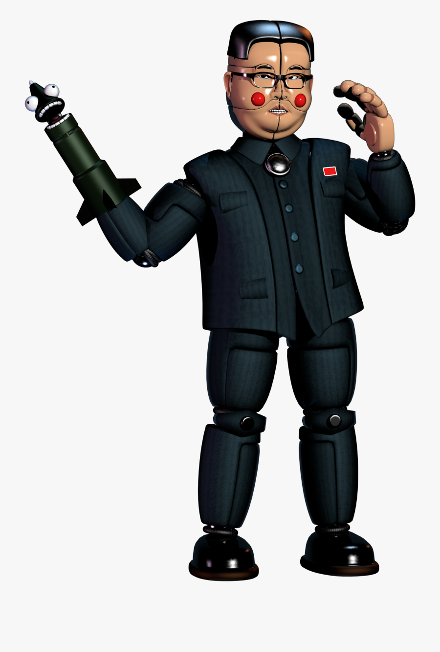 Clip Art Funtime And Nuke Model - Kim Jong Un Animatronic, Transparent Clipart