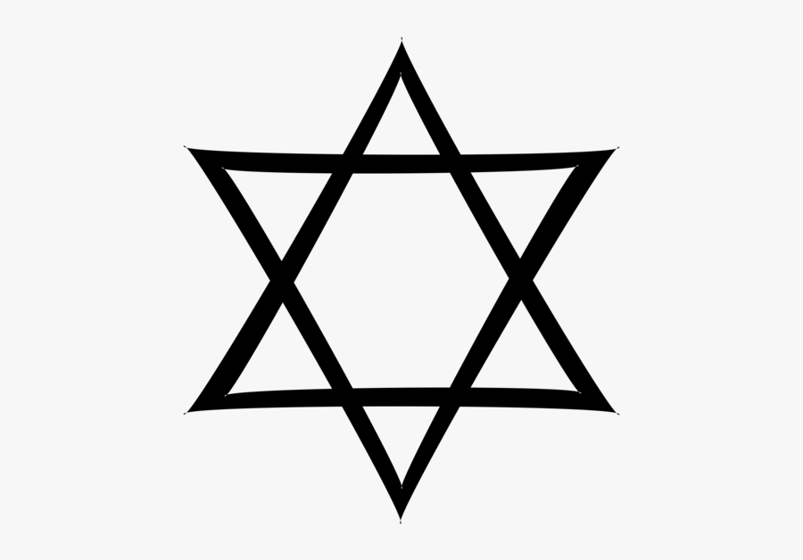 Line Art,triangle,symmetry - Star Of David With Circle, Transparent Clipart