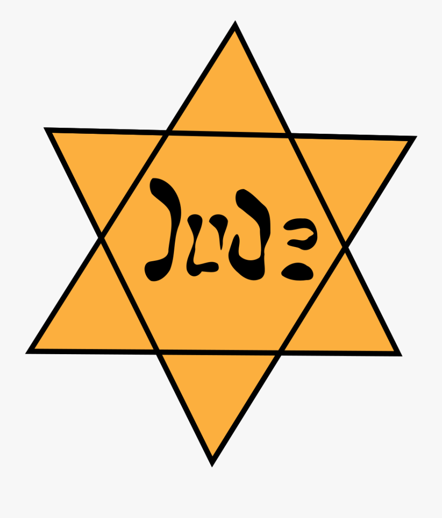 Yellow Star Jude Jew - Jewish Star Holocaust, Transparent Clipart