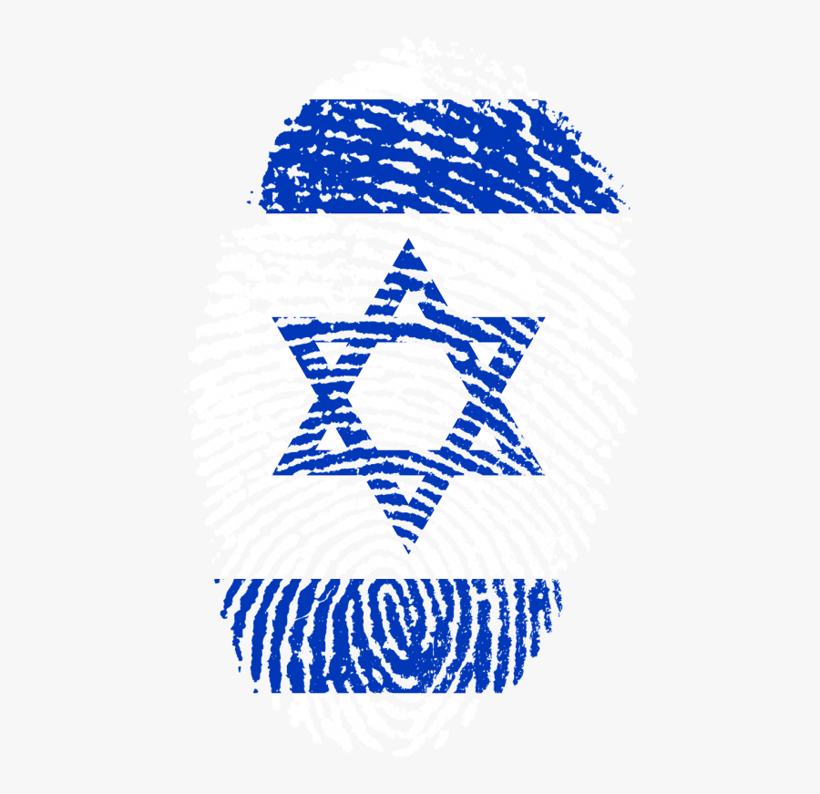 Israel Flag Fingerprint - Challenges Of Digital India, Transparent Clipart