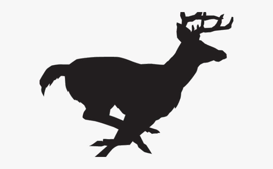 Wildlife Clipart Running Deer - Deer Running Outline , Free Transparent