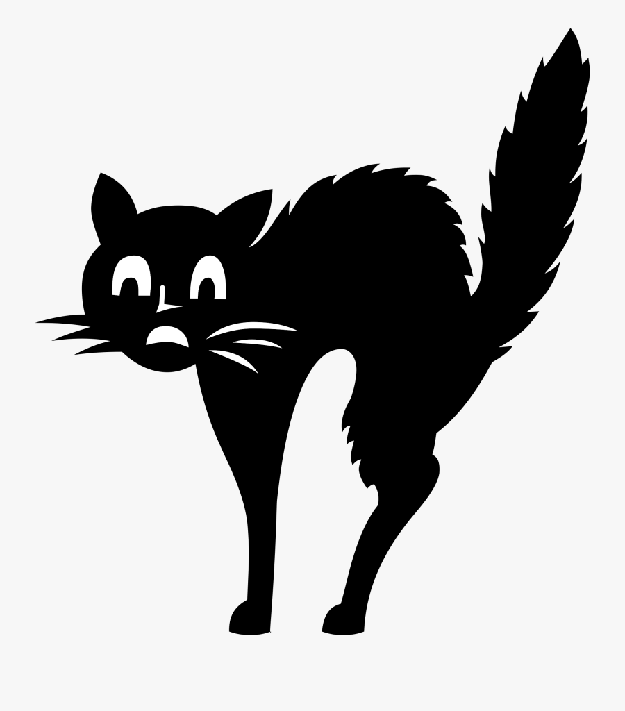 Fraidy Cat Silhouette Clip Arts, Transparent Clipart
