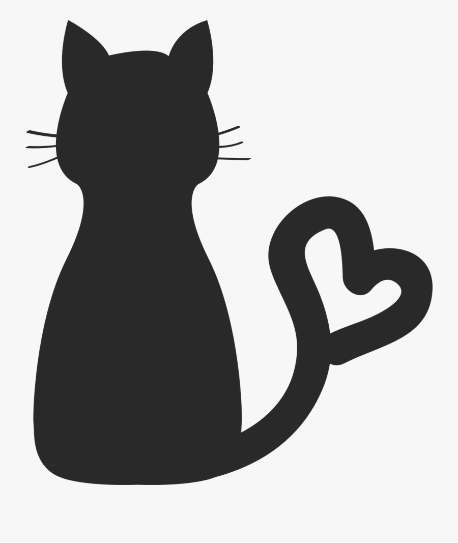 Sphynx Cat Kitten Silhouette Drawing Clip Art - Cat Clipart Black, Transparent Clipart
