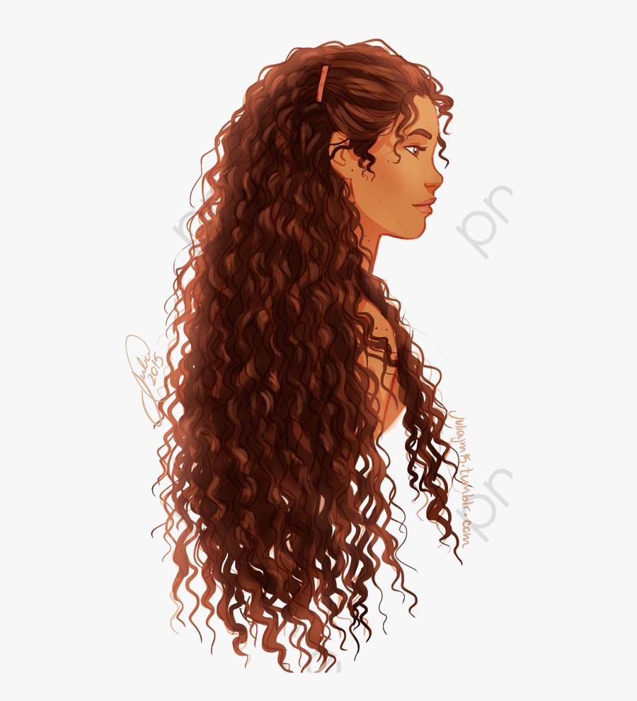 Curly Hair Girl - Anime Brown With Curly Hair Girls , Free Transparent