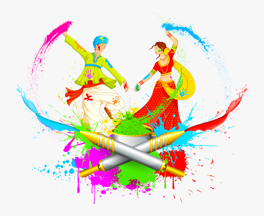 Festival Wish Rangwali Holi Vases Free Photo Png Clipart - Creative Holi, Transparent Clipart