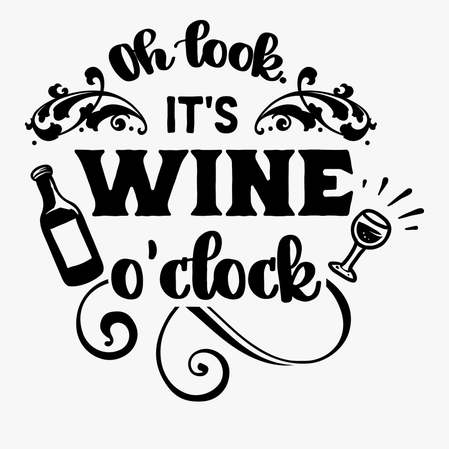 Cross Clipart Svg Cricut - Its Wine O Clock Somewhere, Transparent Clipart