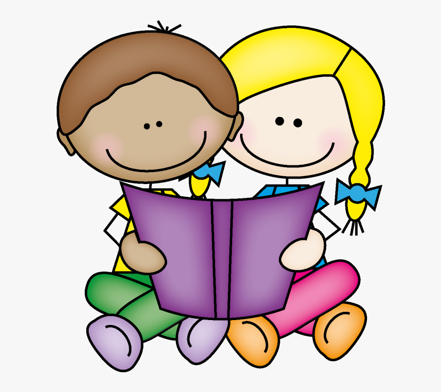 Clipart Child Book - Buddy Reading Clipart, Transparent Clipart