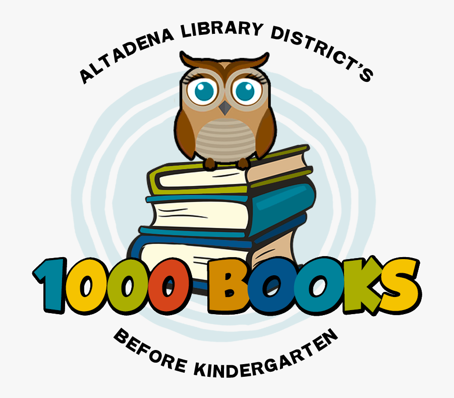 1000 Books Before Kindergarten Logo With A Stack Of, Transparent Clipart