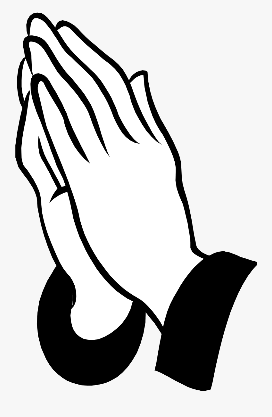 Pray Clipart Prayer Request - Praying Hands Black And White, Transparent Clipart