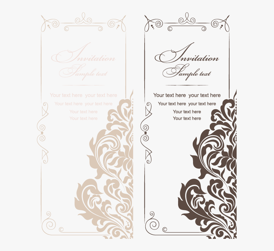 And Style Vintage Wedding Invitations American Vector - Wedding Card Design Png, Transparent Clipart