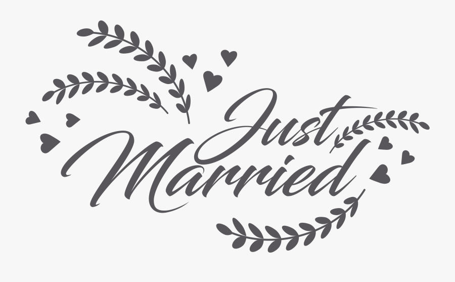 Wedding Text Png - Transparent Just Married Clip Art, Transparent Clipart