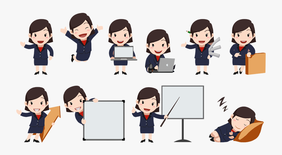 Office Clipart Businesswoman - Business Woman Picture Chibi, Transparent Clipart