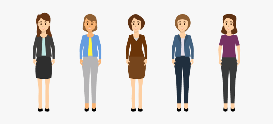 Businesswoman Character In Different Poses Set - Mujeres Emprendedoras Png Vector, Transparent Clipart