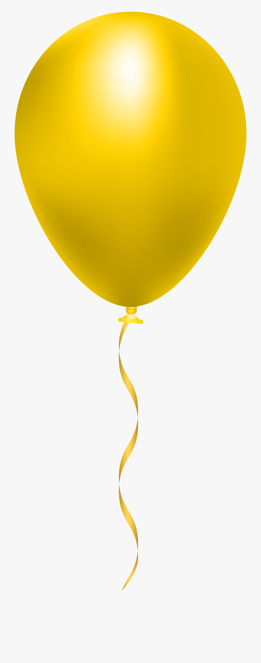 Transparent Baloon Clipart - Yellow Balloon Transparent Background, Transparent Clipart